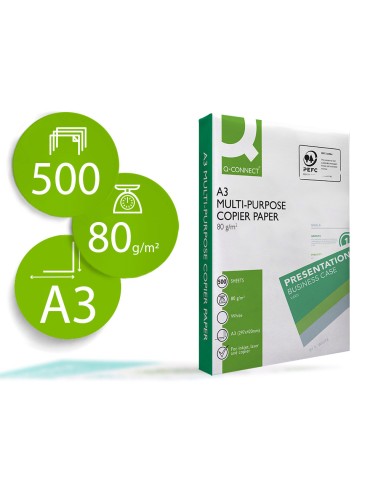 Papel fotocopiadora q-connect economy din a3 80...