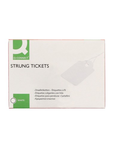 Etiquetas colgantes q-connect 36x53 mm caja de...
