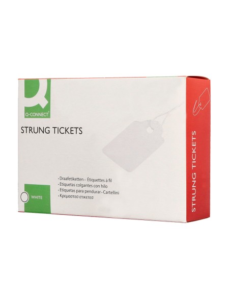 Etiquetas colgantes q-connect 36x53 mm caja de 500 unidades