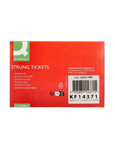 Etiquetas colgantes q-connect 36x53 mm caja de...