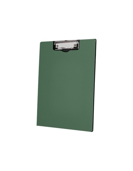 Carpeta q-connect miniclip superior din a4 plastico 50% reciclado verde oliva grosor 2,1 mm