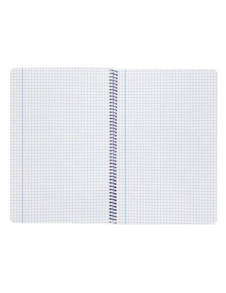 Cuaderno espiral liderpapel a4 smart tapa blanda 80h 75gr cuadro 4mm con margen color verde