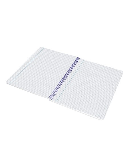 Cuaderno espiral liderpapel a4 smart tapa blanda 80h 75gr cuadro 4mm con margen color verde