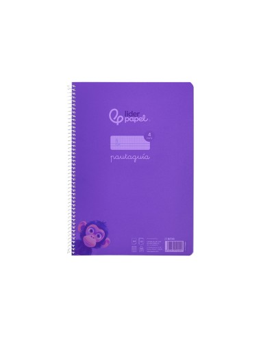 Cuaderno espiral liderpapel a4 pautaguia tapa...