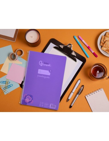 Cuaderno espiral liderpapel a4 pautaguia tapa...