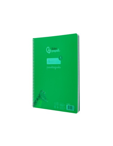 Cuaderno espiral liderpapel a4 pautaguia tapa...