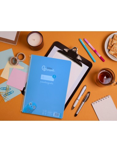Cuaderno espiral liderpapel a4 pautaguia tapa...