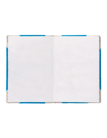 Libro cartone cosido fernandes flecha din a6+ liso 50 hojas 100 gr azul