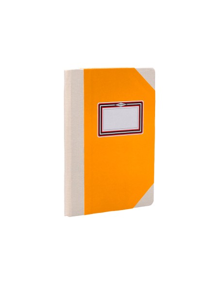 Libro cartone cosido fernandes flecha din a5+ liso 50 hojas 100 gr naranja