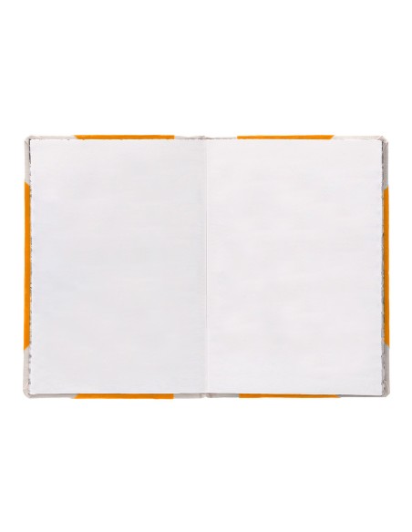 Libro cartone cosido fernandes flecha din a5+ liso 50 hojas 100 gr naranja