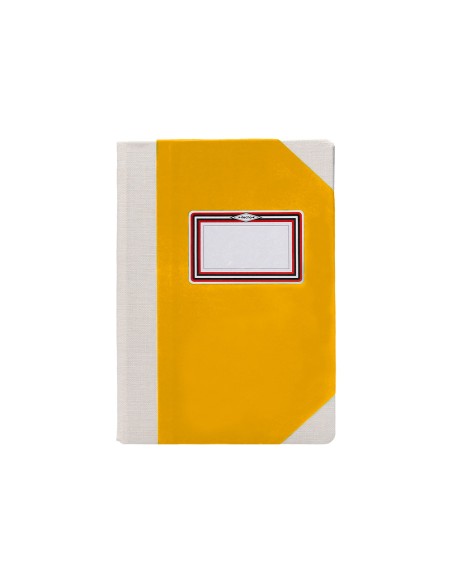 Libro cartone cosido fernandes flecha din a4+ rayado horizontal 50 hojas 100 gr amarillo