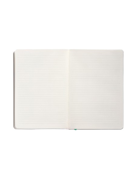 Cuaderno con gomilla antartik notes tapa blanda a5 hojas rayas gris y turquesa 80 hojas 80 gr fsc