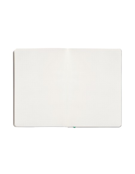 Cuaderno con gomilla antartik notes tapa blanda a5 hojas puntos gris y turquesa 80 hojas 80 gr fsc