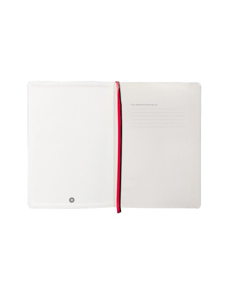 Cuaderno con gomilla antartik notes tapa blanda a5 hojas puntos negro y rojo 80 hojas 80 gr fsc