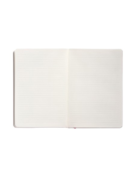 Cuaderno con gomilla antartik notes tapa blanda a5 hojas rayas rosa pastel 80 hojas 80 gr fsc