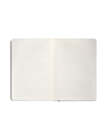 Cuaderno con gomilla antartik notes tapa blanda a5 hojas cuadricula azul claro 80 hojas 80 gr fsc