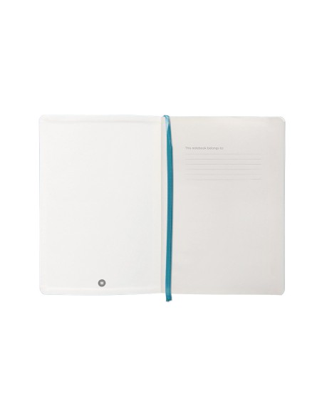 Cuaderno con gomilla antartik notes tapa blanda a5 hojas puntos azul claro 80 hojas 80 gr fsc