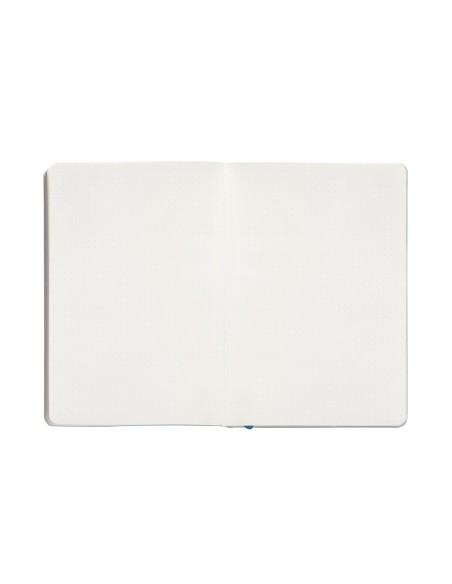 Cuaderno con gomilla antartik notes tapa blanda a5 hojas puntos azul claro 80 hojas 80 gr fsc
