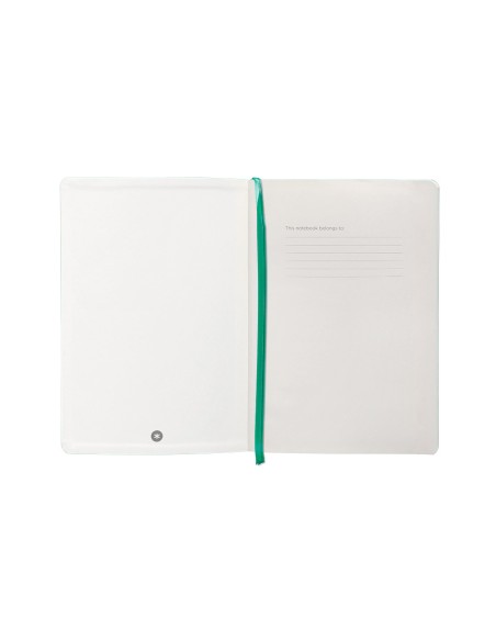 Cuaderno con gomilla antartik notes tapa blanda a5 hojas lisas turquesa 80 hojas 80 gr fsc