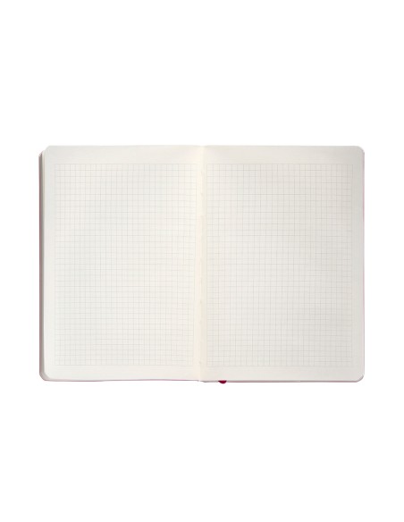 Cuaderno con gomilla antartik notes tapa blanda a5 hojas cuadricula burdeos 80 hojas 80 gr fsc