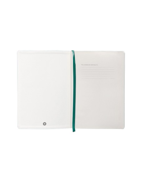 Cuaderno con gomilla antartik notes tapa blanda a5 hojas lisas verde aguamarina 80 hojas 80 gr fsc