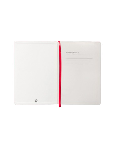Cuaderno con gomilla antartik notes tapa blanda a5 hojas rayas rojo 80 hojas 80 gr fsc