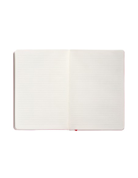 Cuaderno con gomilla antartik notes tapa blanda a5 hojas rayas rojo 80 hojas 80 gr fsc