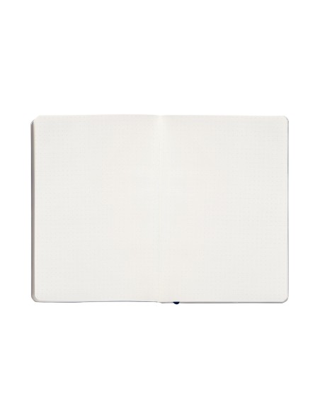 Cuaderno con gomilla antartik notes tapa blanda a5 hojas puntos azul marino 80 hojas 80 gr fsc