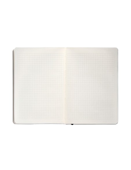 Cuaderno con gomilla antartik notes tapa blanda a5 hojas cuadricula negro 80 hojas 80 gr fsc
