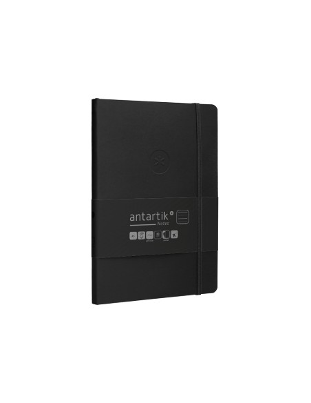 Cuaderno con gomilla antartik notes tapa blanda a5 hojas rayas negro 80 hojas 80 gr fsc