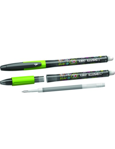 Boligrafo bic gelocity illusion borrable negro...