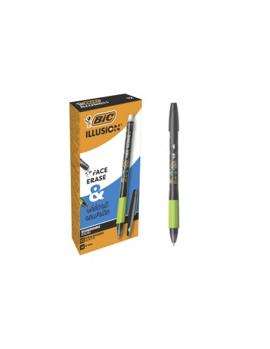 Boligrafo bic gelocity illusion borrable negro...