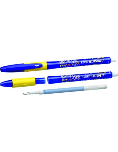 Boligrafo bic gelocity illusion borrable azul...