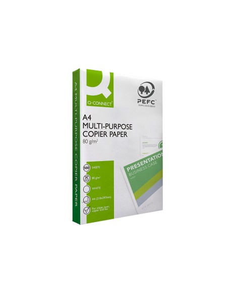 Papel fotocopiadora q-connect faster din a4 80 gramos paquete de 500 hojas