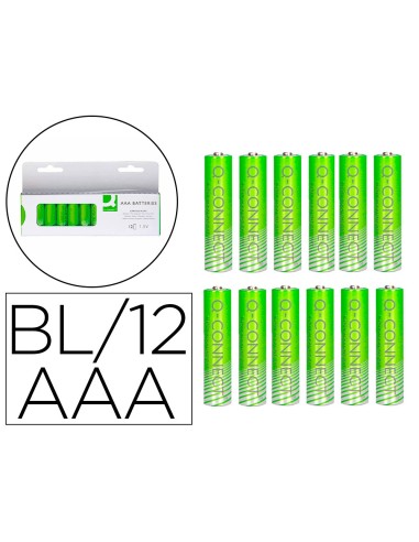 Pila q-connect alcalina aaa blister con 12...