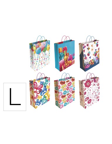 Bolsa para regalo basika papel estucado 160 g...