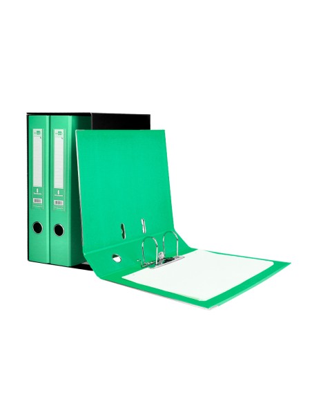 Modulo liderpapel 3 archivadores folio 2 anillas mecanismo de palanca 52mm verde pastel