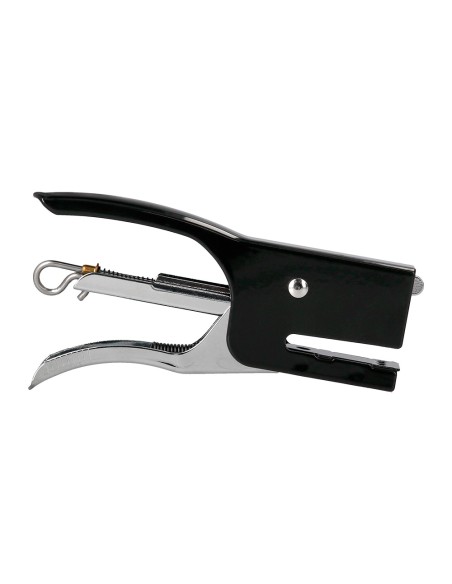 Grapadora q-connect de tenaza kf22340 metalica color negro capacidad 12 hojas usa grapas numero 10