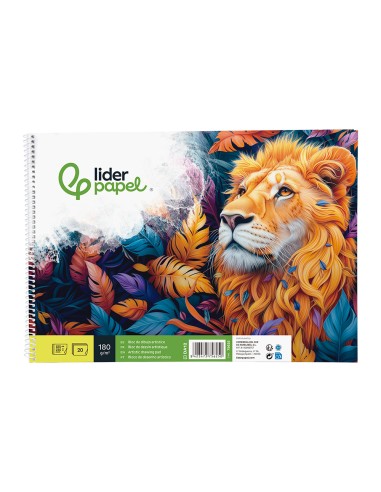 Bloc dibujo liderpapel artistico espiral...