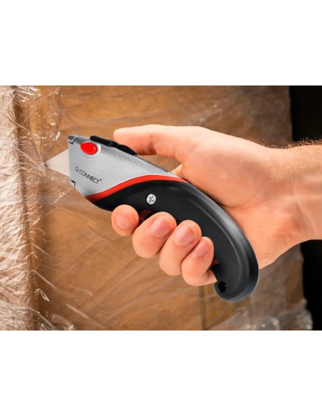 Cuter q-connect metalico ancho aleacion de aluminio - 2 cuchillas de repuesto - cuchilla 19 mm xd-8300 blister 1 unida