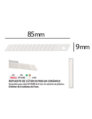 Repuesto cuter q-connect metalico estrecho para...