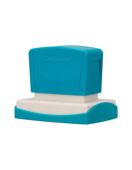 Sello x'stamper quix personalizable color azul medidas 36x61 mm q-16