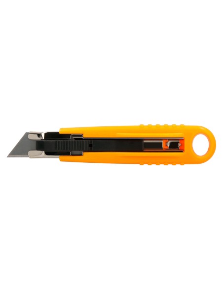 Cuter q-connect plastico ancho de seguridad retractil y con asa para colgar cuchilla 18 mm xd-123 blister 1 unidad