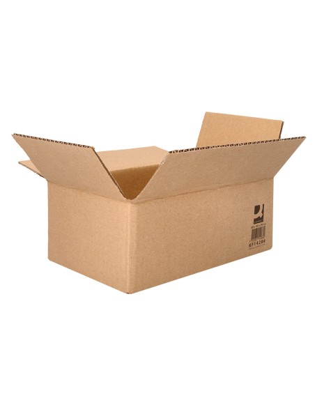 Caja para embalar q-connect americana ultra resistente carton reciclado canal doble 7mm color kraft 600x400x290 mm