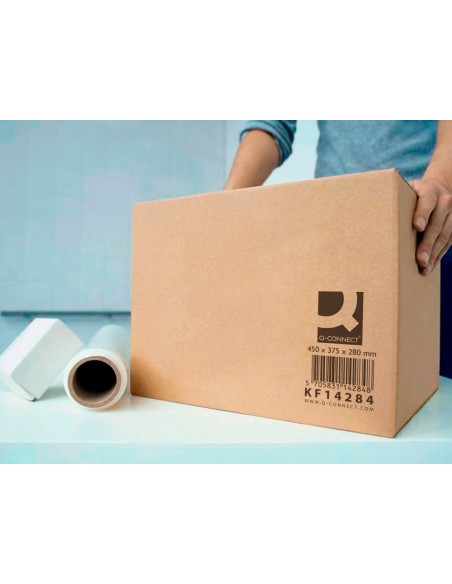 Caja para embalar q-connect americana ultra resistente carton reciclado canal doble 7mm color kraft 450x375x280 mm