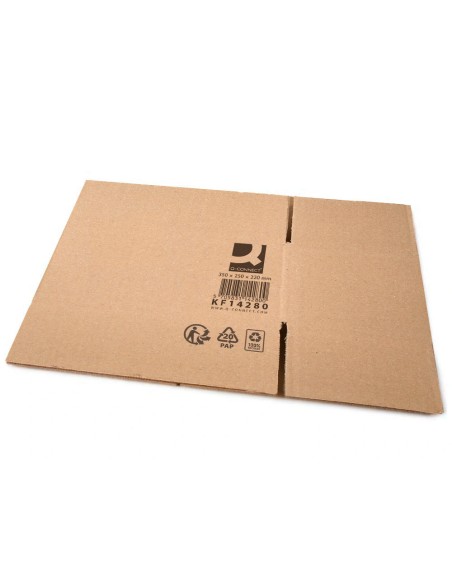 Caja para embalar q-connect americana carton reciclado canal simple 5 mm color kraft 350x250x220 mm