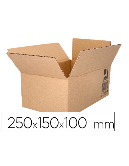 Caja para embalar q-connect americana carton reciclado canal simple 5 mm color kraft 250x150x100 mm