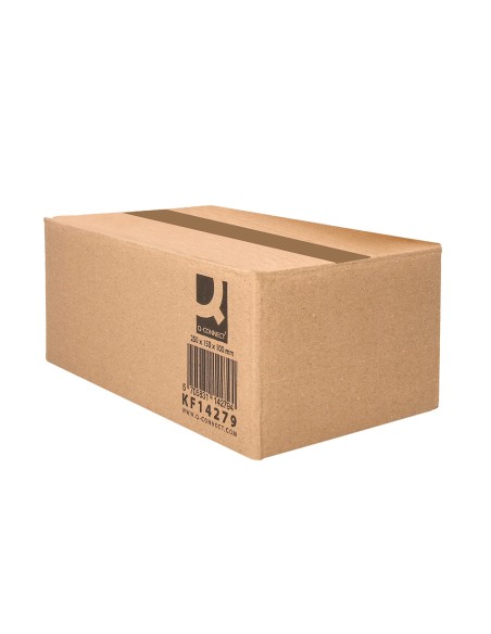 Caja para embalar q-connect americana carton reciclado canal simple 5 mm color kraft 250x150x100 mm