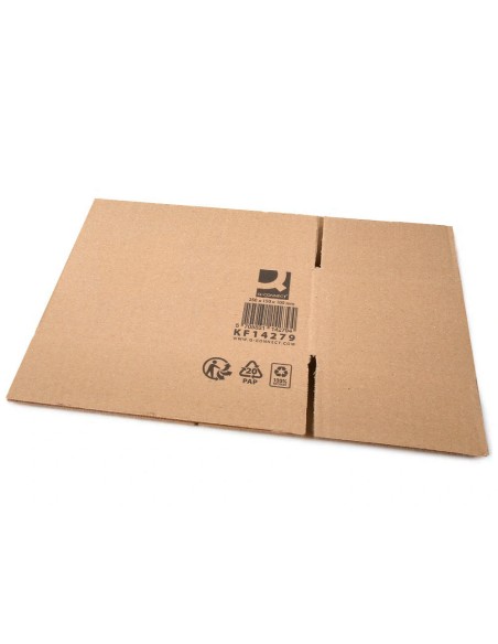 Caja para embalar q-connect americana carton reciclado canal simple 5 mm color kraft 250x150x100 mm