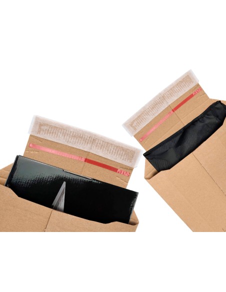 Sobre para envios q-connect carton 100% reciclado y reciclable cierre autoadhesivo252x167x72 mm color kraft
